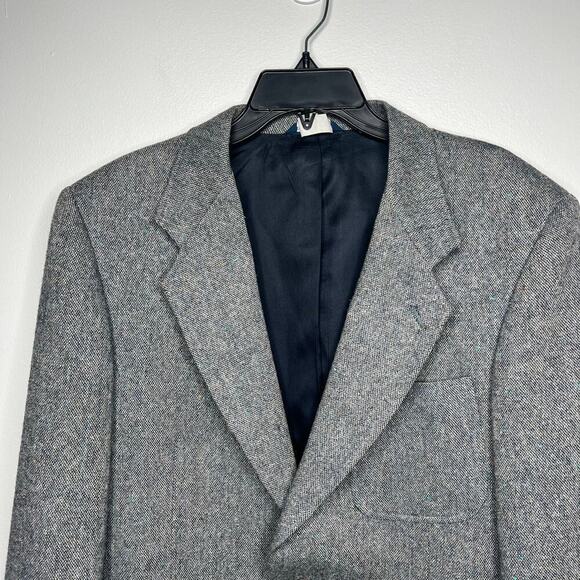 Vintage Kuppenheimer Men's 100% Wool Sport Coat Blazer Elbow Patches Gray - Picture 2 of 9